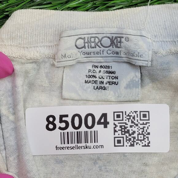 Vintage 90s Cherokee Butterfly Shirt Women L 23x26 Baggy AOP - Picture 5 of 12